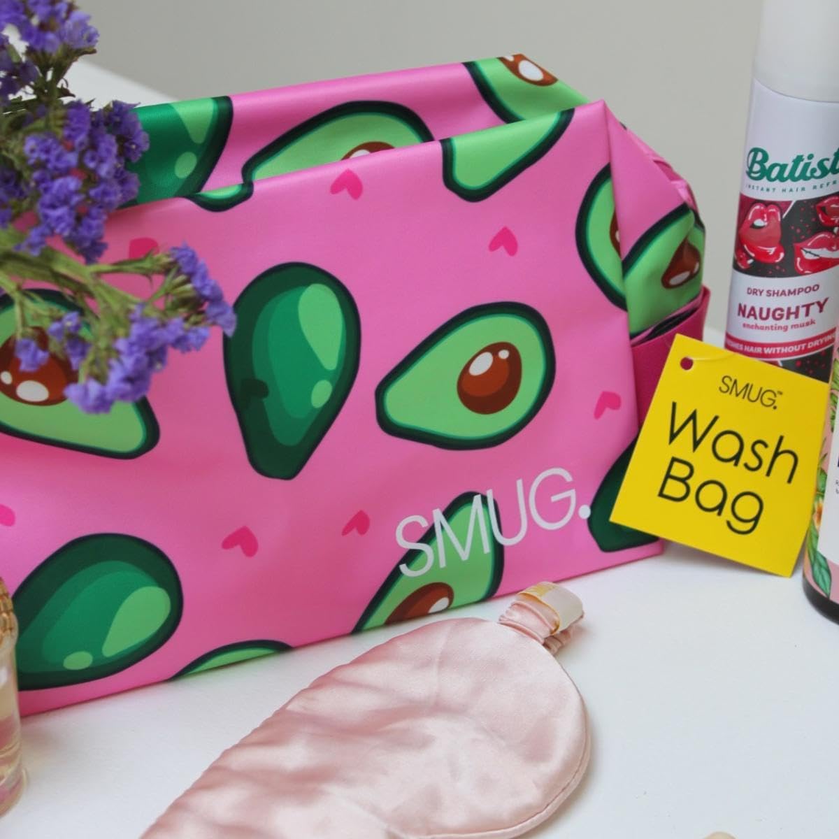 SMUG Wash Bag | Waterproof Travel Toiletry Bags for Travelling, Gym, Shower, Shaving, Toiletries, Cosmetics &amp; Makeup Bag | Large Washbag for Men &amp; Women | Stylish, Spacious &amp; Easy to Clean | Avocado