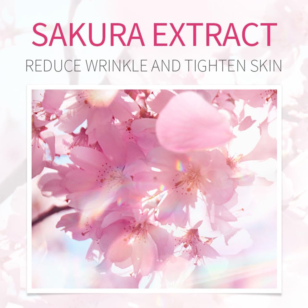 LAIKOU Sakura Pamper Gifts for Women, 8PCS Luxury Skincare Set, Face Serum, Masks, Scented Candle, Bath Bomb &amp; Salt, Unique Self Care Package, Mothers Day Birthday Gift for Her Friend Sister Mum Wife