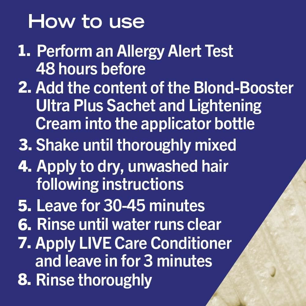 Schwarzkopf LIVE Intense Bleach 00H Hair Lightener Highlight Kit, Highlights made simple, Lightens up to 6 Levels, Anti-Damage System