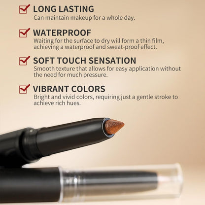 Gl/itter Eyeshadow Stick Set,Cream Eyeliner Pencil,Gl/itter Eyeshadow,Waterproof &amp; Smudge-Proof Formula,Safe Ingredients and Use Gently,Long and Lasting Eyeshadow Primer for Beginners,07+09+10