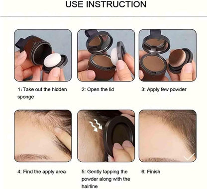 Hairbear Hair Filler, Hairbear Hair Filler Powder, Will Cover Up Any Thinning Areas, BlissaeHair Filler Powder, HairlinePowder Stick Root Cover Up for Women and Men (Black, 1)