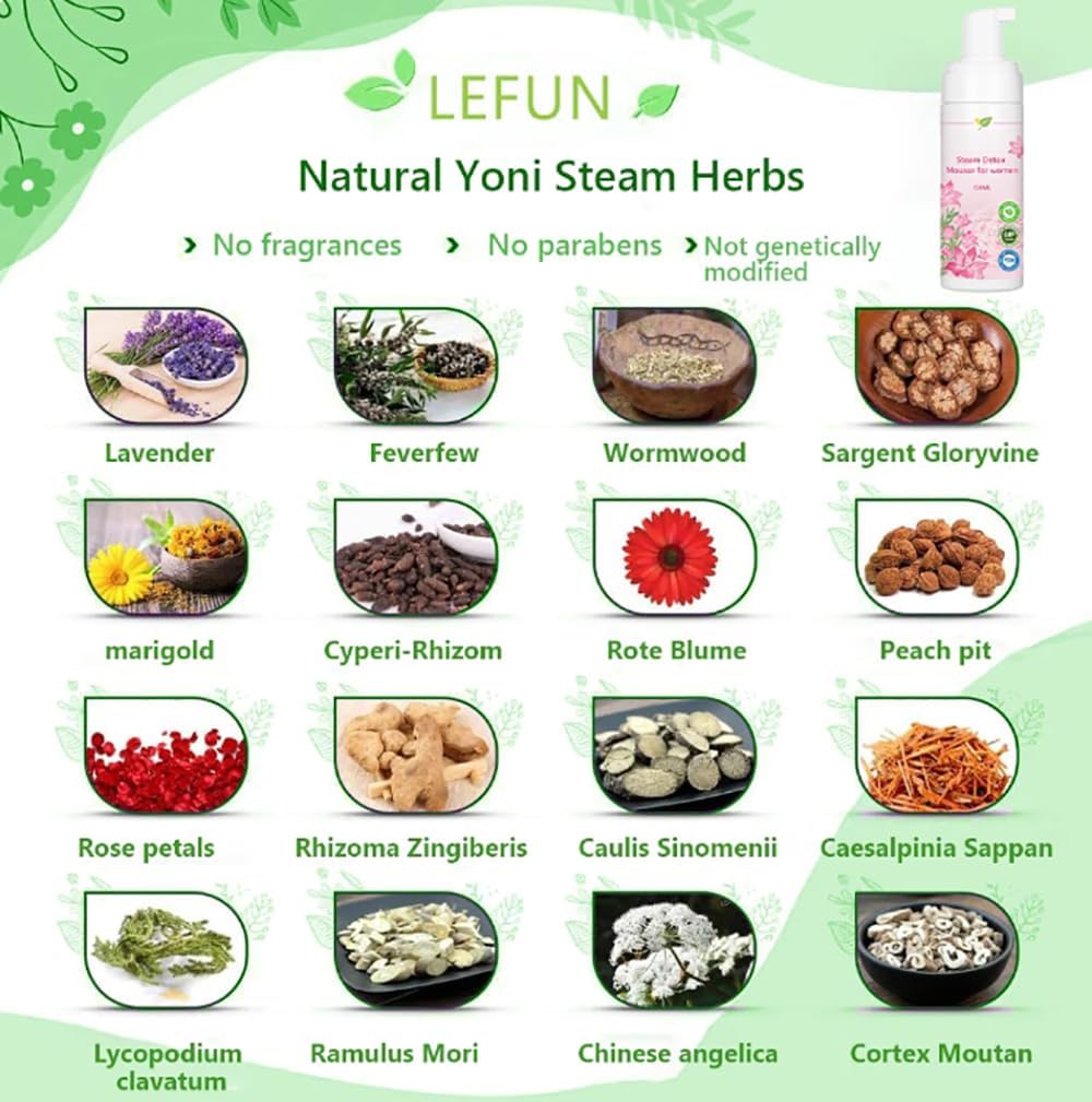 LEFUN Steam Detox Mousse for Women, LEFUN Mousse, LEFUN Detox Mousse, LEFUN Steam Mousse, For Women's Health (2PCS)