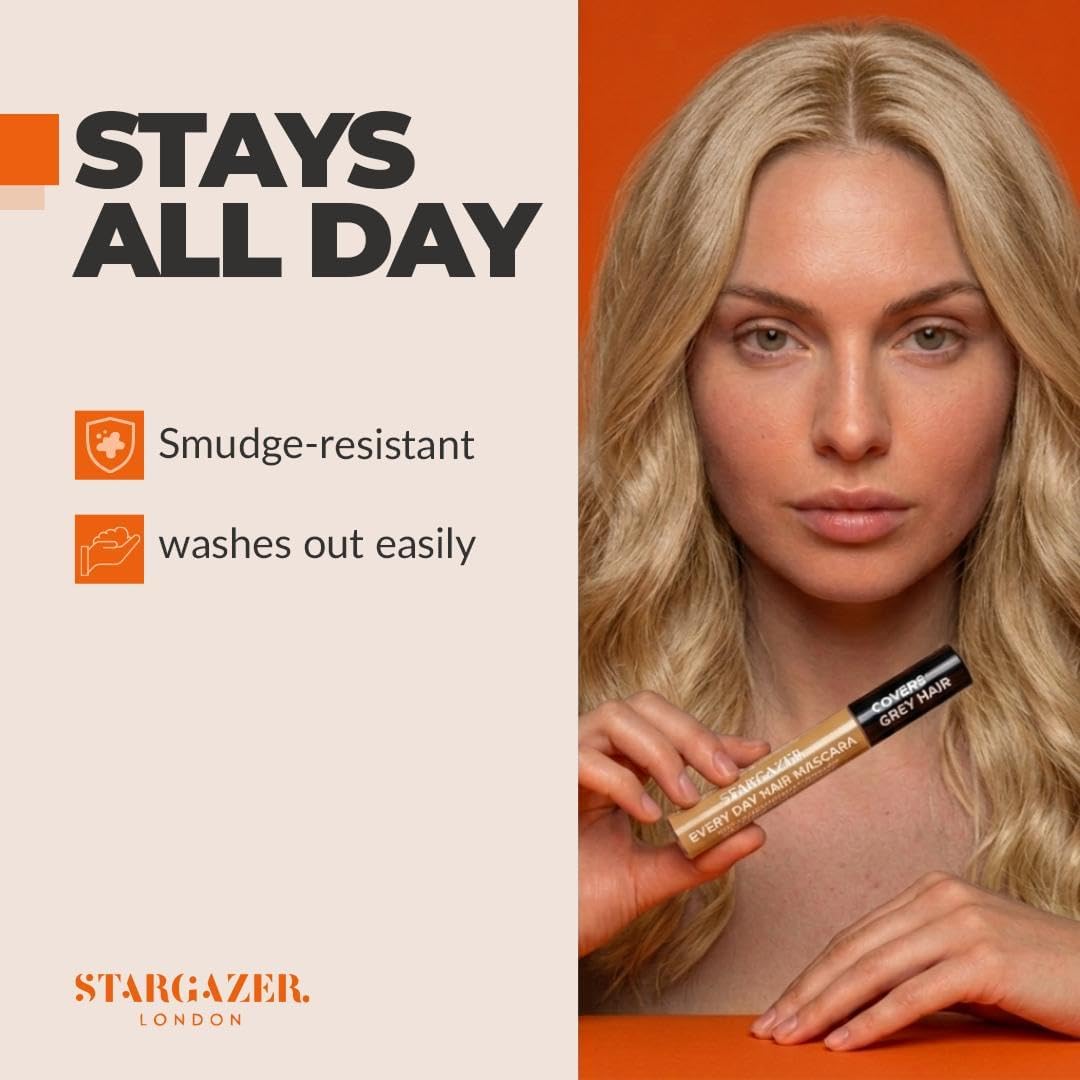 Stargazer Everyday Hair Mascara Root Cover Blonde. Easy On The Hair Root Cover. Covers Grey Hair., Blonde, 20 gram, Pack of 1
