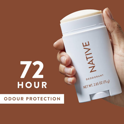 Native Deodorant Womens &amp; Men – Alcohol &amp; Aluminium Free - Coconut &amp; Vanilla Scent - Naturally Derived with Shea Butter, Coconut Oil &amp; Baking Soda - 72 Hour Odor Control (75g)