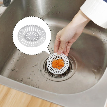 10Pcs Plastic Sink Strainers &amp; Hair Catchers,hair catcher for shower drain, White Bath Plug, Shower Drain Covers for Kitchen &amp; Bathroom