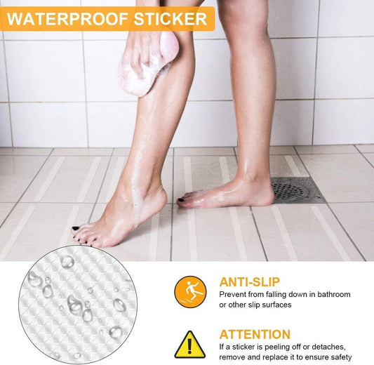 36pcs Non-Slip Strip Stickers, Anti Slip Grip Stickers Non Slip Strips Pad Bathtub Flooring Safety Tape Mat for Bath Shower (20mm * 200mm)