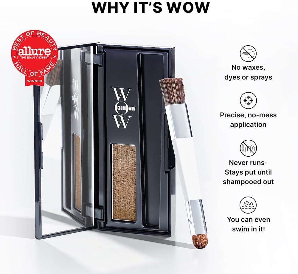 COLOR WOW Root Cover Up, Blonde – Instant Root Touch Up Powder for Grey Coverage, Highlight Blending, and Fuller-Looking Hairlines | Award-Winning, Water &amp; Sweat Resistant