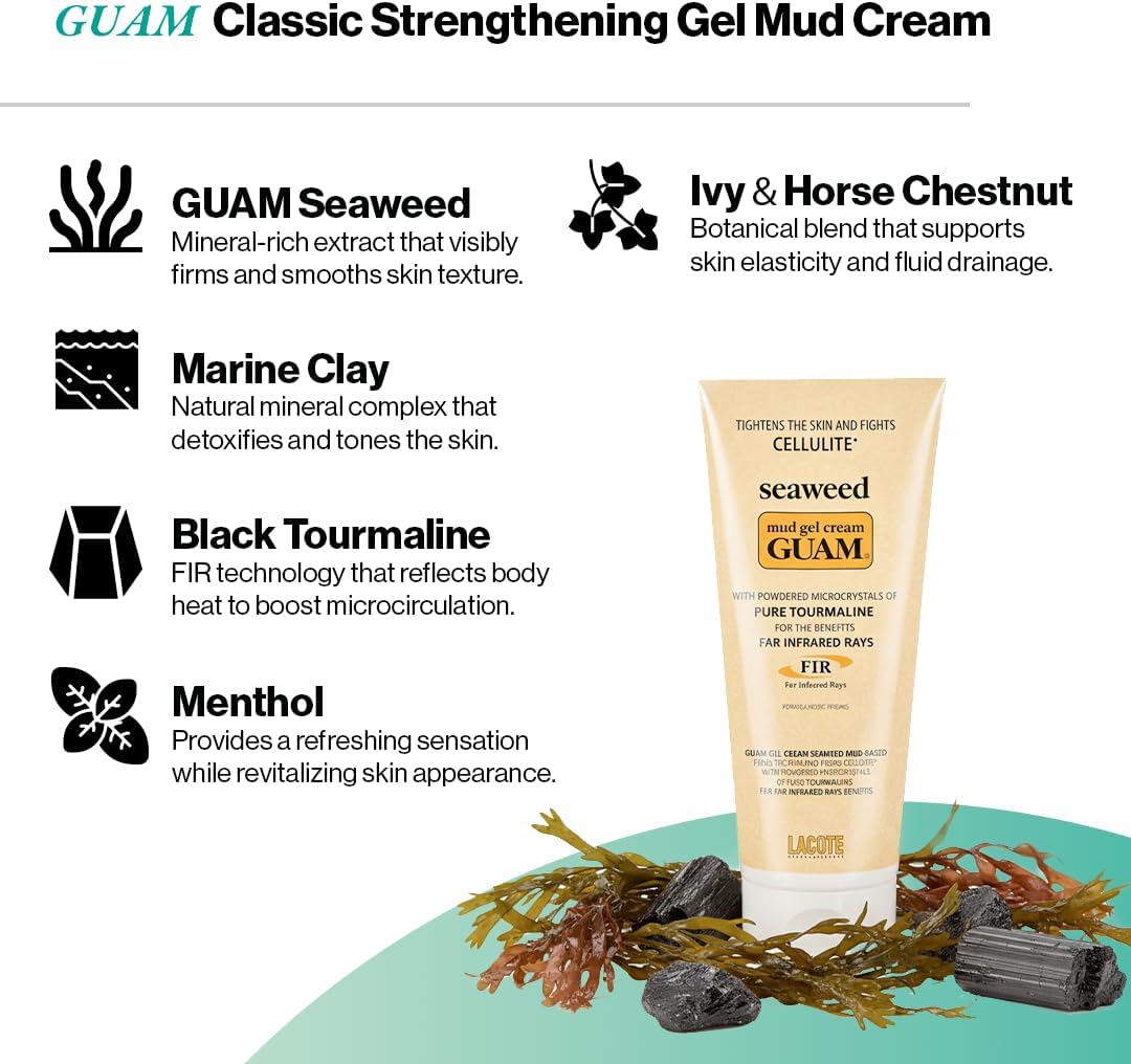 Guam Cream Gel ai Mud D'Alga Guam FIR Rays Infrared Far away 200 ml