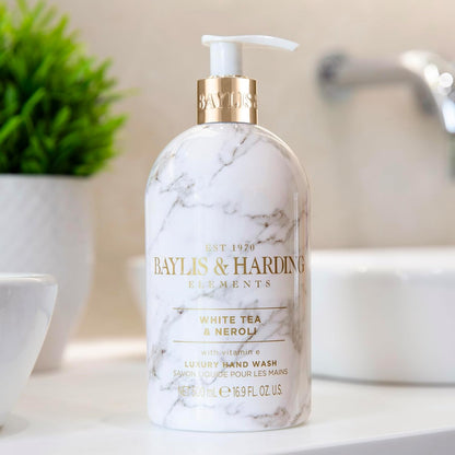Baylis &amp; Harding Elements White Tea &amp; Neroli Hand Wash, 500 ml (Pack of 3) - Vegan Friendly