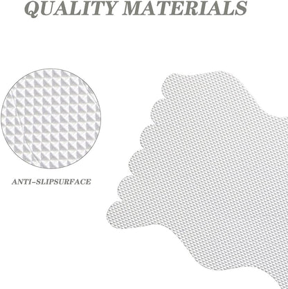 24 Pcs Non Slip Bathtub Stickers, Wave Non Slip Stickers, Shower Stickers, Transparent Self-Adhesive Non-Slip Strips Stickers for Bath Tub, Stairs, Shower Room, Slippery Surfaces