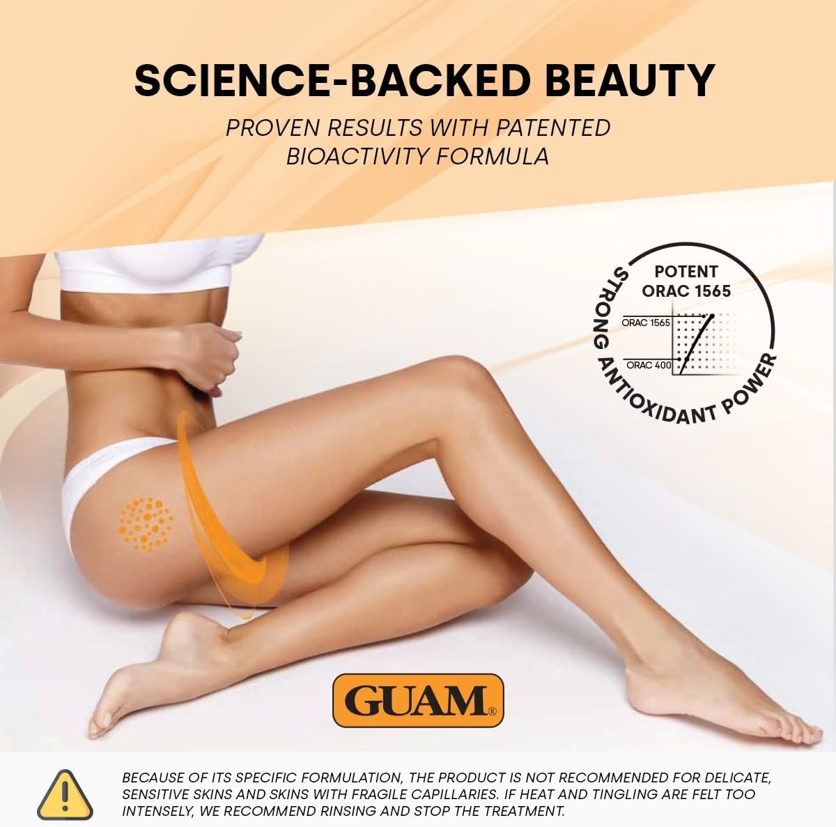 GUAM Seaweed Mud Stubborn &amp; Deeply Rooted Anti Cellulite Treatment - 500g Antioxidant Hot Body Mask Cellulite Remover for Legs &amp; Thighs - Skin Firming Cream to Reduce Imperfections &amp; Boost Circulation