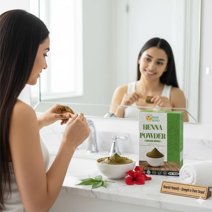 Herbs Botanica Organic Henna Powder For Hair Color 100% Pure Give Natural Color, Hair Dye Grown And Cultivated In Rajasthan 100% Chemical Free 150 Gms / 5.3 Oz Pack