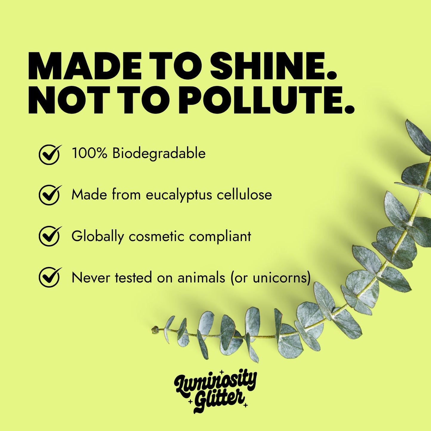 Rainbow Smash Biodegradable Glitter – Eco Friendly Festival Face &amp; Body Glitter | Vegan, Plant-Based, Pride Makeup | 6g Pot of Cosmetic Chunky Eco Glitter