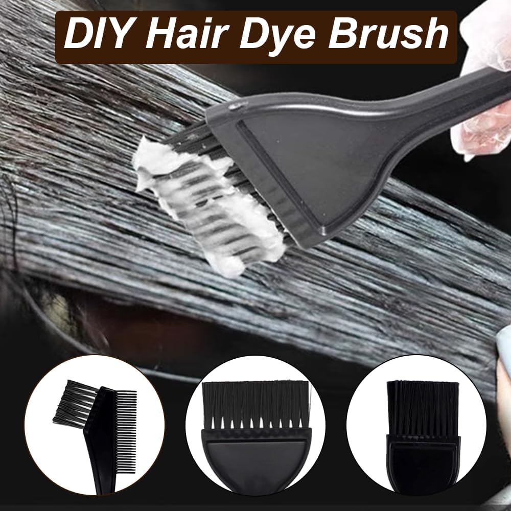 Hair Coloring Brush, 4 Pcs Hair Dye Brush, Hair Dye Brush Set, Hair Dyeing Comb Brush, Applicator Tools, for DIY Hair Coloring