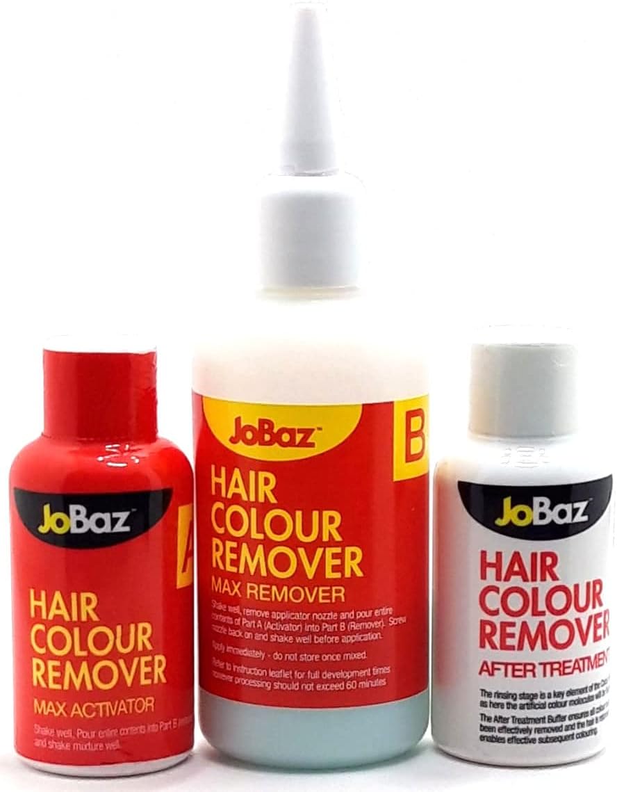 Jobaz Hair Colour Remover (Pack of 2) Max Strength - Gloves and Instructions Included – For Safe and Effective Removal of Undesirable Hair Colour