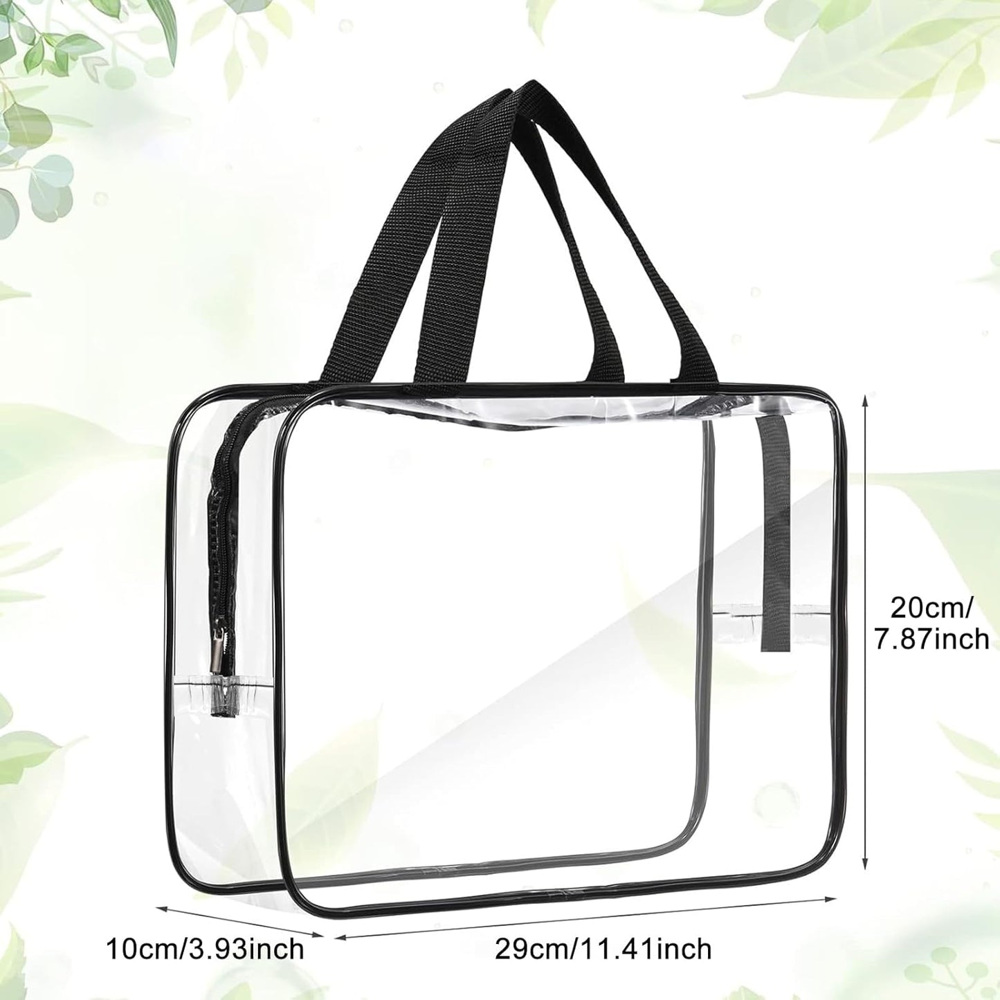 Clear Wash Bag for Toiletries, Large Clear Travel Toiletries Bag Thickened PVC Waterproof Makeup Bags with Handles Travel Wash Bag with Zippers for Women Girls Men