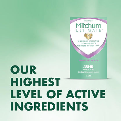 Mitchum Ultimate Women 48HR Protection Soft Solid Shower Fresh Antiperspirant &amp; Deodorant 45 g
