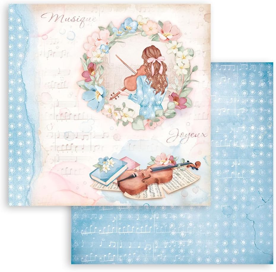 Stamperia Scrapbooking Pad-Create Happiness Oh La La!, Multicoloured, 12 x 12 inches