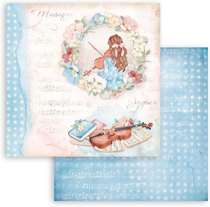 Stamperia Scrapbooking Pad-Create Happiness Oh La La!, Multicoloured, 12 x 12 inches