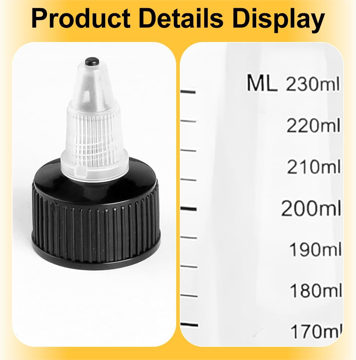 2PCS 250ML Graduated Applicator Bottle Leak-Proof and Dust-Proof Squeeze Hair Coloring Bottle Suitable for Applying Hair Coloring Oils