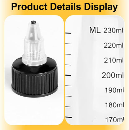 2PCS 250ML Graduated Applicator Bottle Leak-Proof and Dust-Proof Squeeze Hair Coloring Bottle Suitable for Applying Hair Coloring Oils