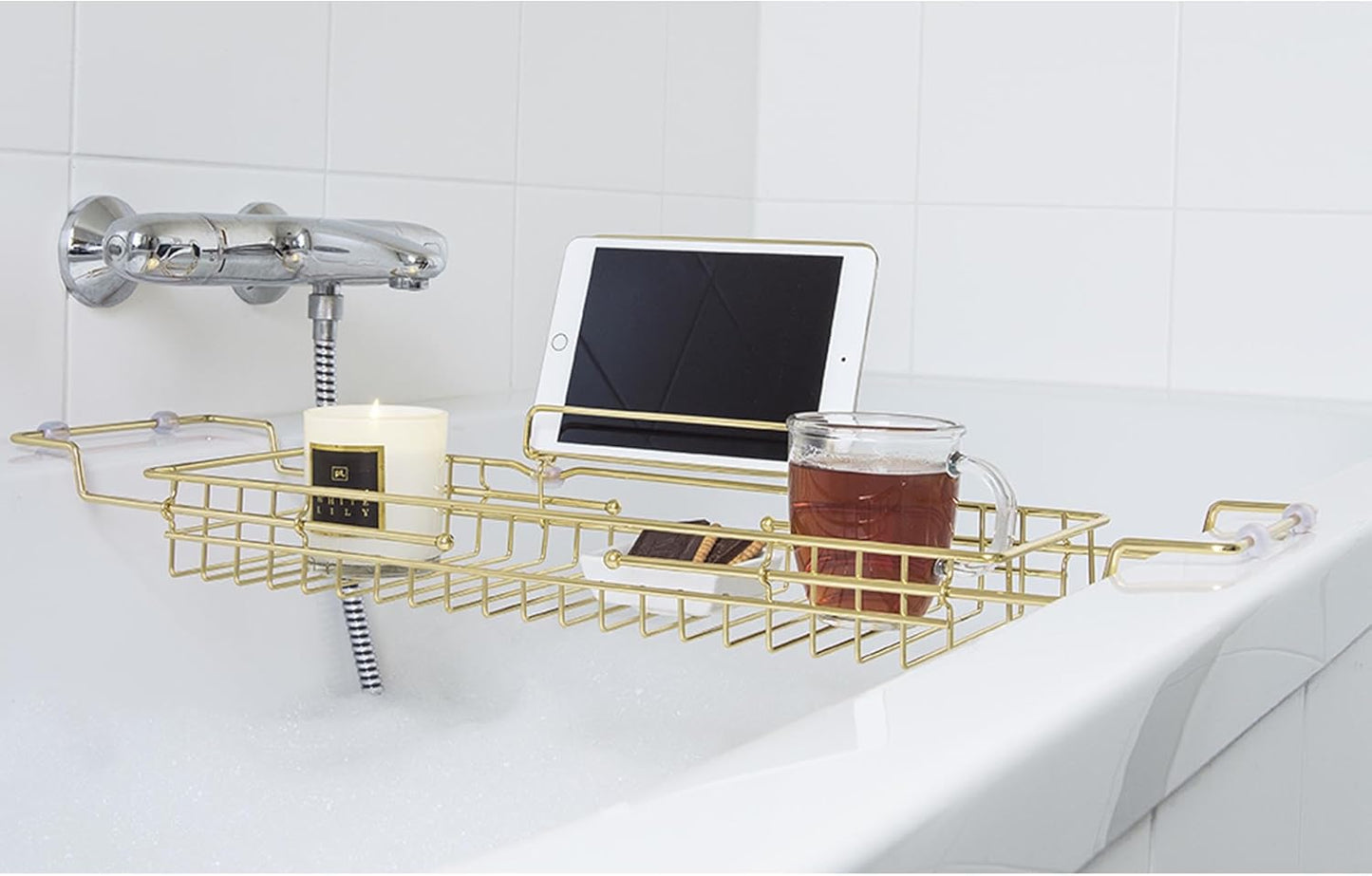 Present Time Iglo Metal Bath Bridge Length 61/86 cm Gold