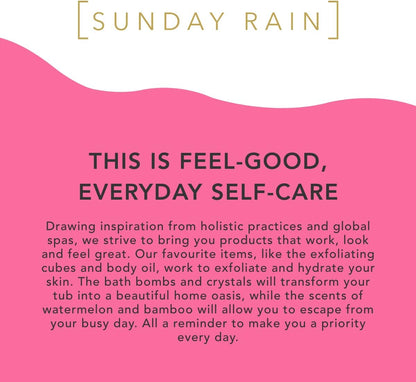 Sunday Rain Polishing Body Scrub for Dry Skin, Infused with Soothing Rose Oil, Fresh Rose Petal Scent, Vegan and Cruelty-Free, 265g