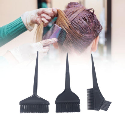 3 Piece Hair Dye Tools for DIY Coloring - Salon Dyeing Kit With Applicator Brush for Hair Tint