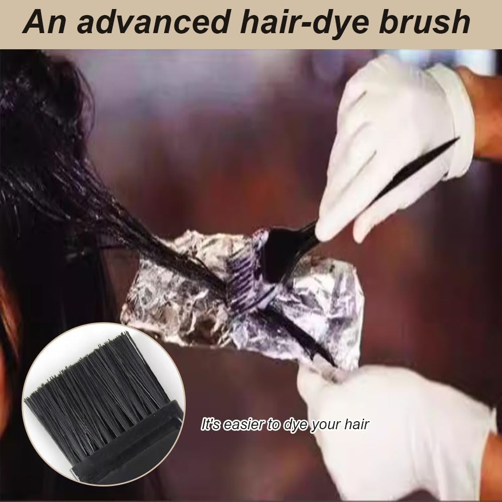 Lmyzcbzl Hair Coloring Brush, 2 Pcs Hair Dye Brush, Hair Dyeing Comb Brush, Applicator Tools, for DIY Hair Coloring （20 cmx3.5 cm)