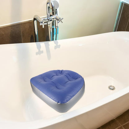 2pcs Inflatable Bath Tub Cushion with Suction Cups Adjustable Thickened Seat for Spa and Hot Tub Portable Adult Bath Pillow Booster for Relaxing Bathing Experience