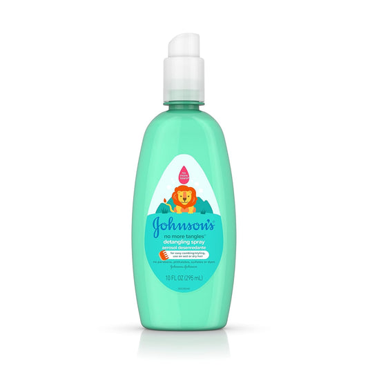Johnson's Baby No More Tangles Tear Free Toddler &amp; Kids Detangling Spray, Paraben Free, 10 Fluid Ounce (Pack of 3)