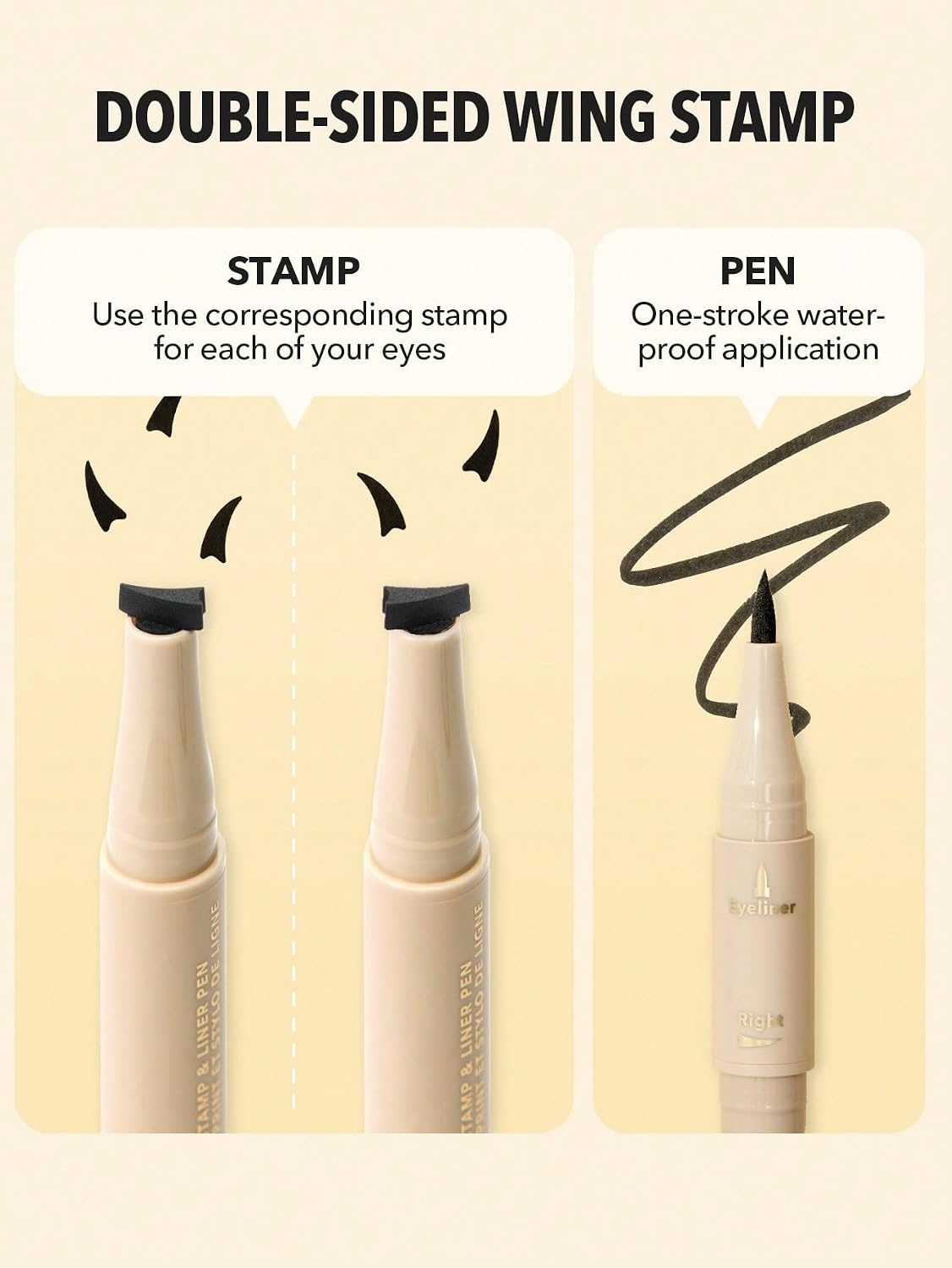 SHEGLAM Get Foxy Eye Stamp &amp; Liner Pen 3 In 1 Waterproof Liquid Eyeliner Pencil Cat Eye Smudge-Proof Long-Lasting