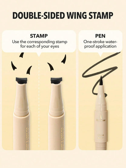 SHEGLAM Get Foxy Eye Stamp &amp; Liner Pen 3 In 1 Waterproof Liquid Eyeliner Pencil Cat Eye Smudge-Proof Long-Lasting