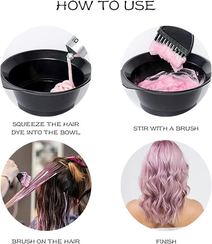 29 Pcs Tools for Hair Colouring Kit, Hair Dying Tools Kit, DIY Beauty Salon Hair Bleaching Tools Kit, for Men Women - Includes Hair Tinting Bowl, Hair Dye Brush, Ear Cover, Hair Dye Gloves, Hair Clips