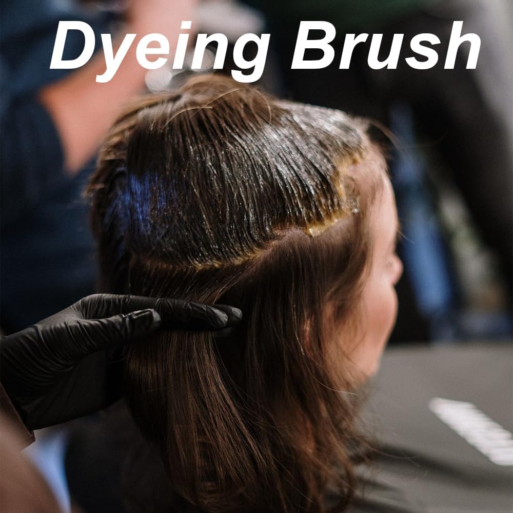 Aeuezxx Hair Hair Coloring Brush, 4 Pcs Hair Dye Brush Set, Tinting Brush, Hair Dyeing Brush, Double Sided Tint Brush, Suitable for DIY Hair Dyeing ﻿