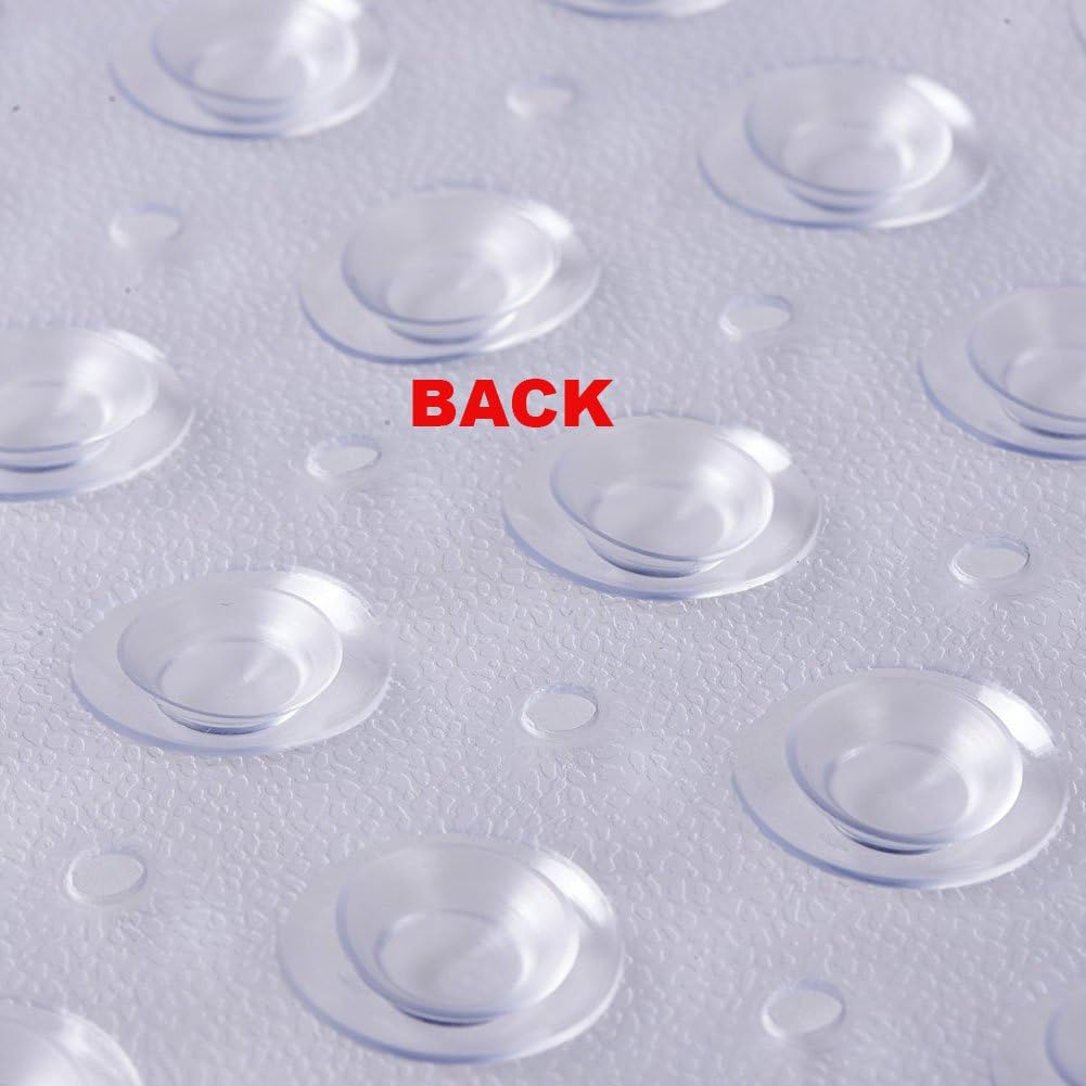 Pinzz Vinyl Non-Slip Bathtub Mat Anti Mould Shower Mat,Extra Long,100 * 40CM/16"*38", Powerful Suction Cup Gripping,Machine Washable, BPA Free, Non-Toxic, Phthalate free, Latex Free(Clear)