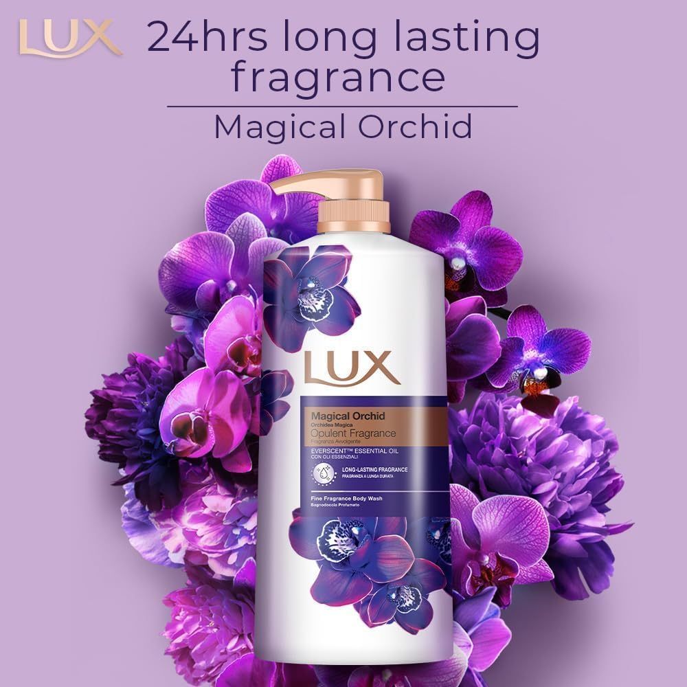 Lux Magical Orchid Body Wash 1L (1 Pack) &amp; Secret Poppy BodyWash 1L (1 Pack) &amp; Lux Charming Peony Body Wash 1L (1Pack) (Total 3 Packs)