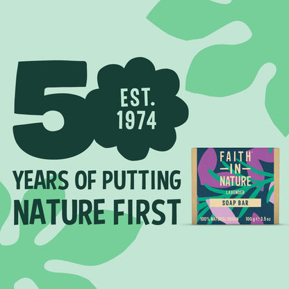 Faith In Nature Natural Lavender Hand Soap Bar, Relaxing, Vegan &amp; Cruelty Free, No SLS or Parabens, 100g