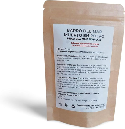 Dead Sea Mud Powder 100g | 100% Natural | Mineral Ingredient for Skincare &amp; DIY Cosmetics