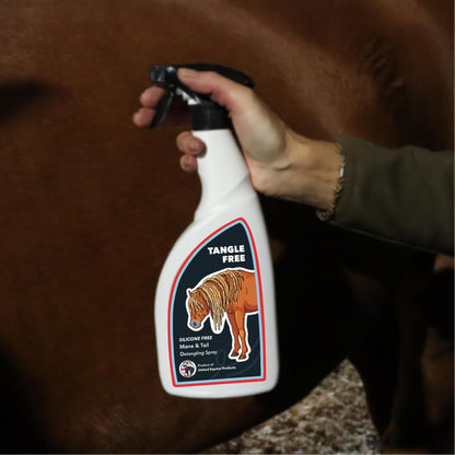 Tangle Free 750ml Mane &amp; Tail Detangler Spray for Horses – Silicone-Free Natural Conditioning Spray – Removes Knots, Moisturises &amp; Strengthens Hair – Supports Healthy Mane &amp; Tail Condition