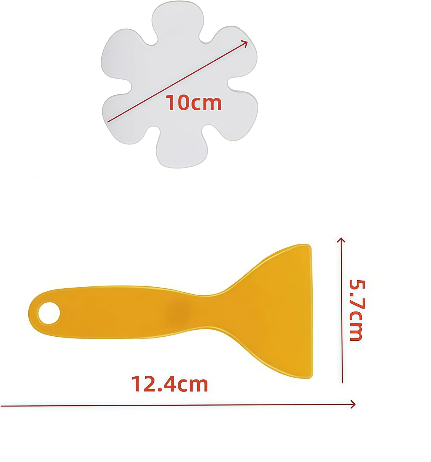 16 PCS Anti Slip Bath Stickers, White Non Slip Shower Stickers Flower Shape – Transparent Bathtub Safety Mat Tape with Scraper for Floor, Stairs &amp; Bath