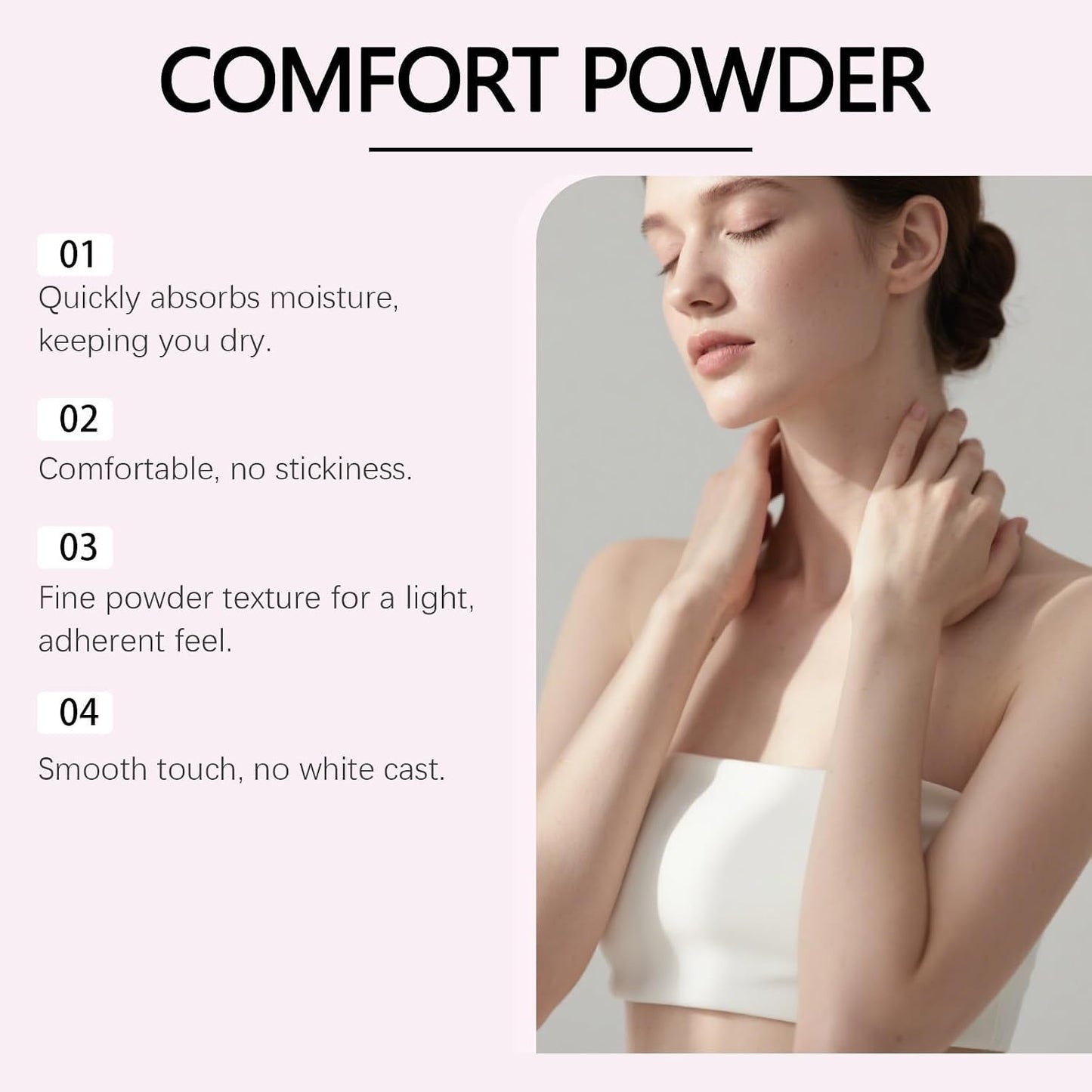 Dry &amp; Fresh Comfort Powder,Inner Thigh Chafing &amp; Sweat Relief,Talc-Free Anti Chafe Body Powder for Private Areas,Women's Deod/orant,Chafe Stick Alternative,All Over Body Pow/der for Against Moisture