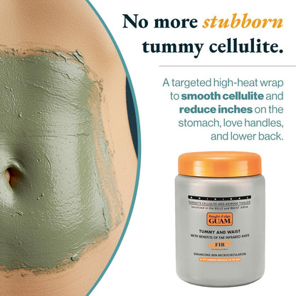 Guam, Guam FIR Belly and Waist Seaweed Mud, for Skin Microcirculation, with the Benefits of Far Infrared Rays, Active Heat on the Skin, Made in Italy, 1 kg Pack