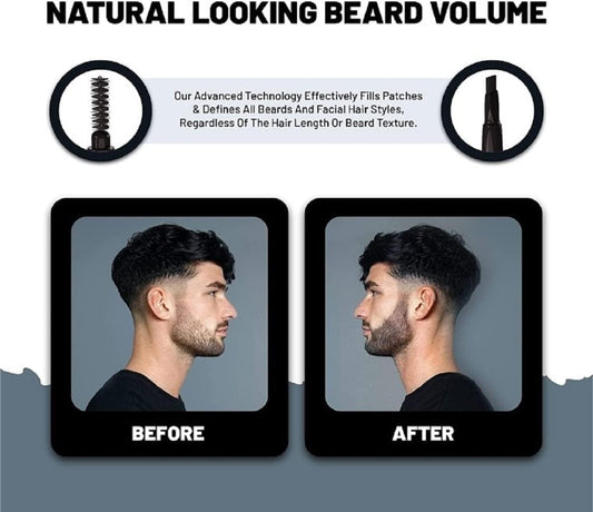 VOID Homme Beard Pencil Filler (Black, Set of 4) Instant Beard Filler Pen for Thicker Beard, Mens Beard Filling Pen Kit, VOID Beard Filler Pen for Beard Thickener and Waterproof Beard Filler Kit