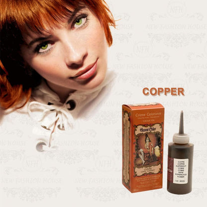 Henne Color Colouring Cream 90ml Copper (Pack of 3)