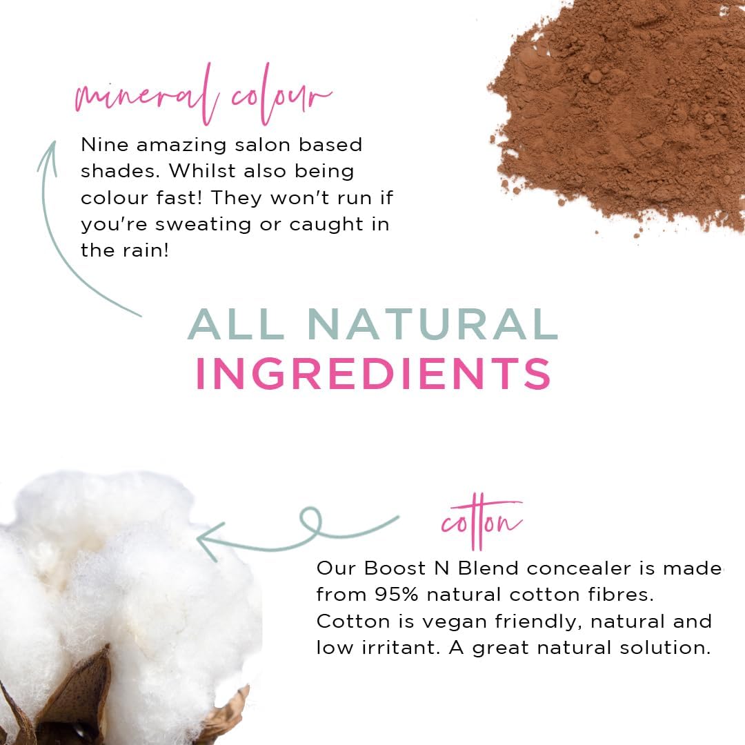 Boost N Blend Scalp Concealer, Powder and Fibers for Thinning Hair &amp; Visible Scalp - Volumizer for Women (25g/0.88oz)