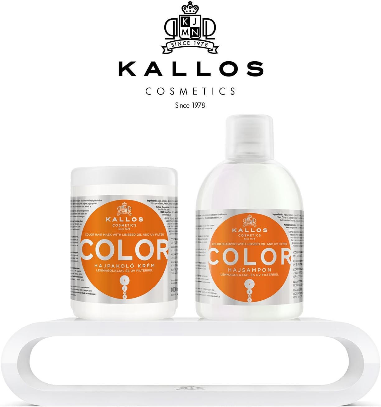 Kallos Colour Hair Mask, White, 1000 Millilitre