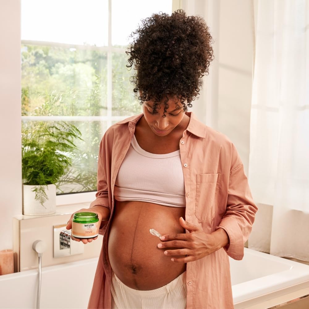 Weleda Organic Mama Pregnancy Body Butter - Rich Natural Cosmetics Massage Body Butter to Prevent Stretch Marks On The Stomach, Thigh and Chest (1 X 150 ml)