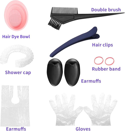 Hair Highlighting Kit Disposable Highlight Cap Coloring Dye Tool Set for DIY Salon Hair Dye Tools, Colouring Tools &amp; Accessories