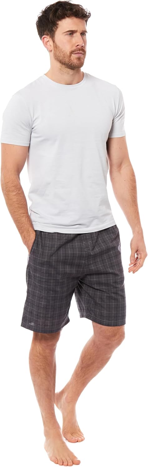 Two‑Pack Checked Shorts for a Laid‑Back Night